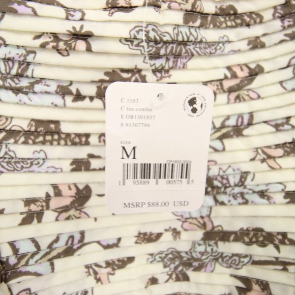 NWT Free People Weekend Plans Bodysuit Ivory Blue Corset Ruffle Size S, M, L - Picture 11 of 11